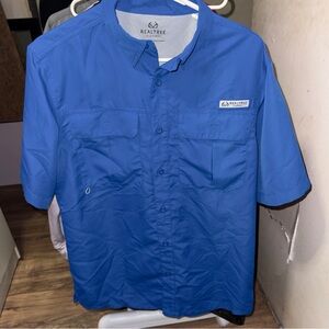 Realtree Blue Button Down Fishing Shirt